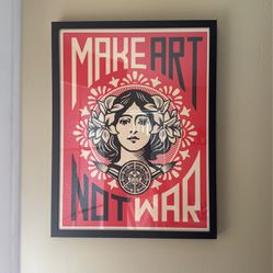 Obey Make Art Not War framed print