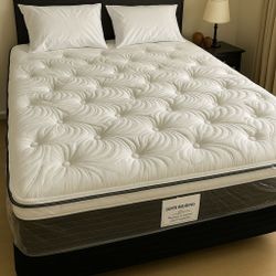 King Size Mattress 14 Inches Thick Pillow Top Also Available in Twin, Full, Queen. Same Day Delivery 🚚 New From Factory With its Plastic