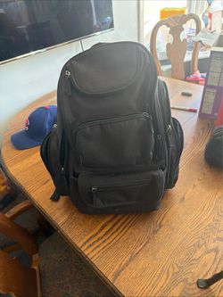 Mancro Diaper Bag Backpack w/2 Side Insulated Pockets Lots of Storage Black Water Resistant OBO