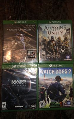 4 new Xbox one games still sealed