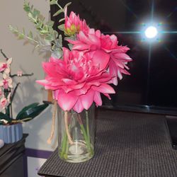 Pink Fake Flower Decoration