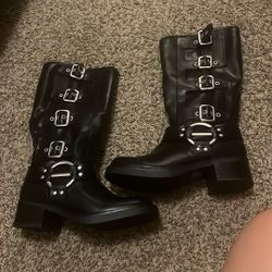 Black Leather Boots 7.5 Women’s 