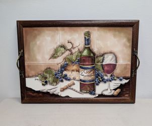 Tile Top Serving Tray