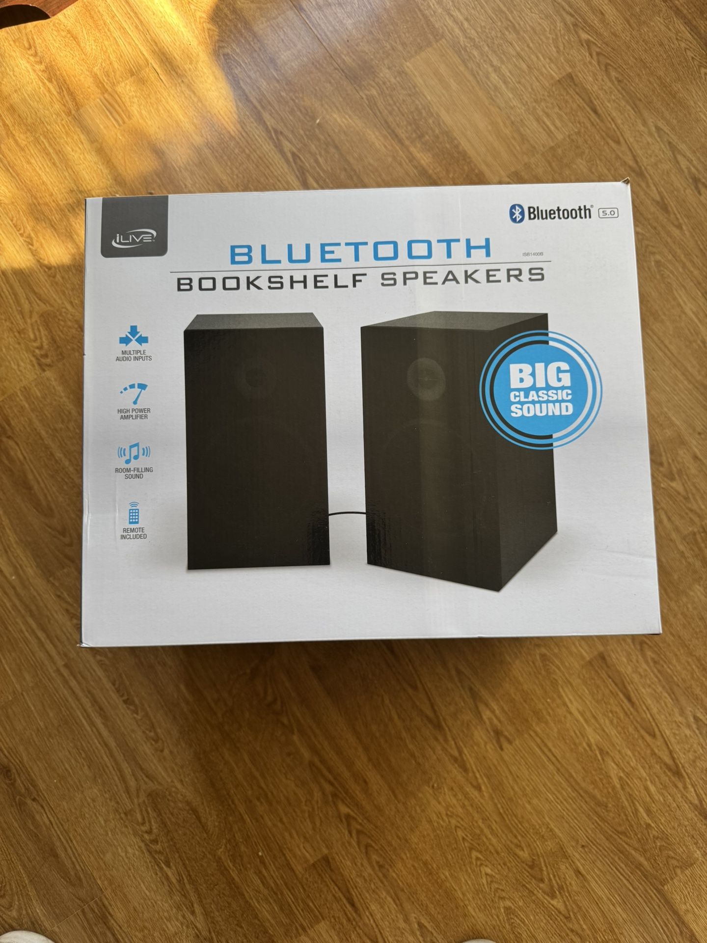 iLive Electronics Dual Bluetooth Bookshelf Speakers, Black