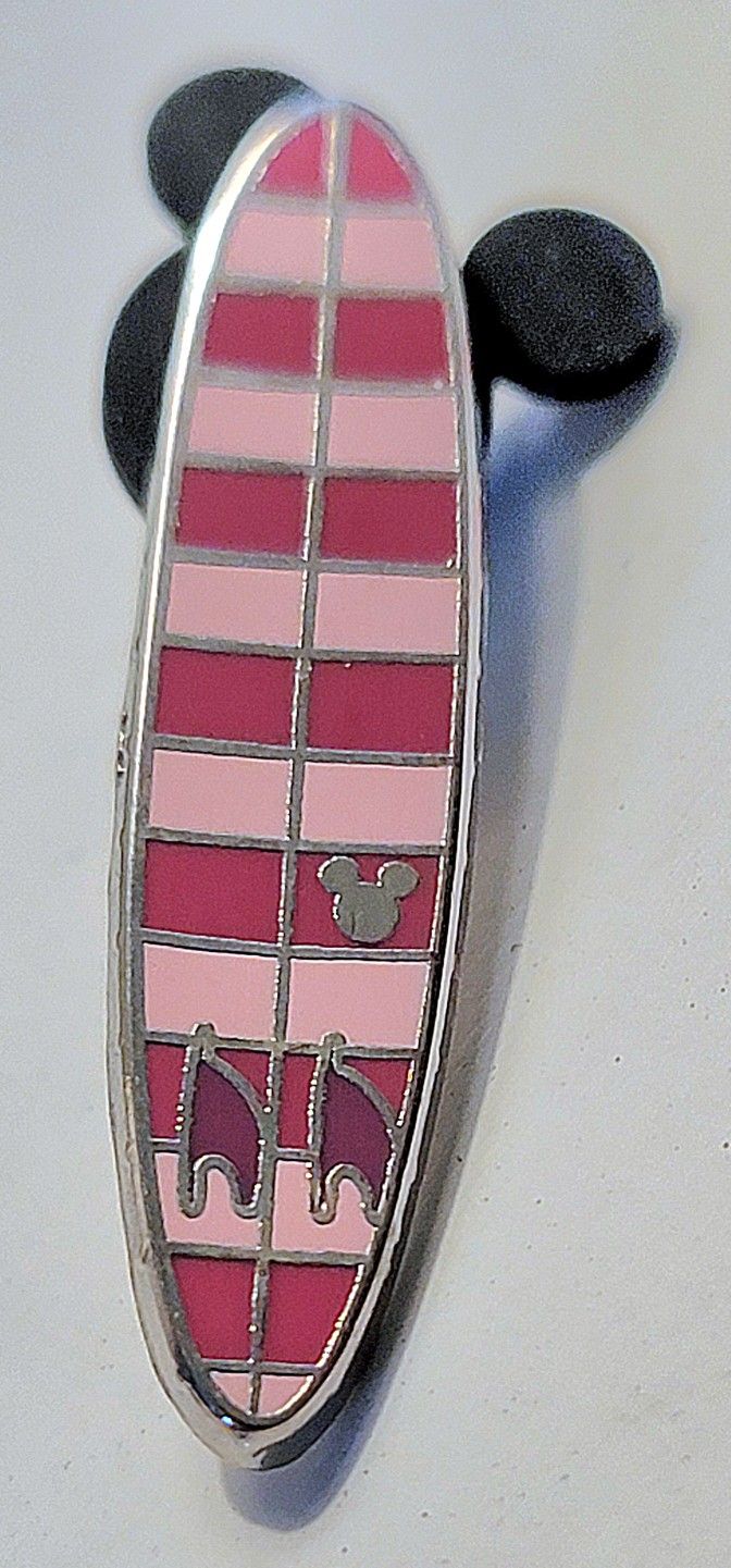 Disney Pin Surfboard Cheshire Cat Alice in Wonderland Hidden Mickey 