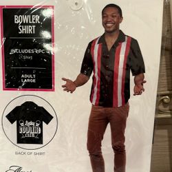 Halloween Costume Bowling Shirt Adult Large