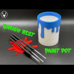 Painting Brush Rest/Water Holder