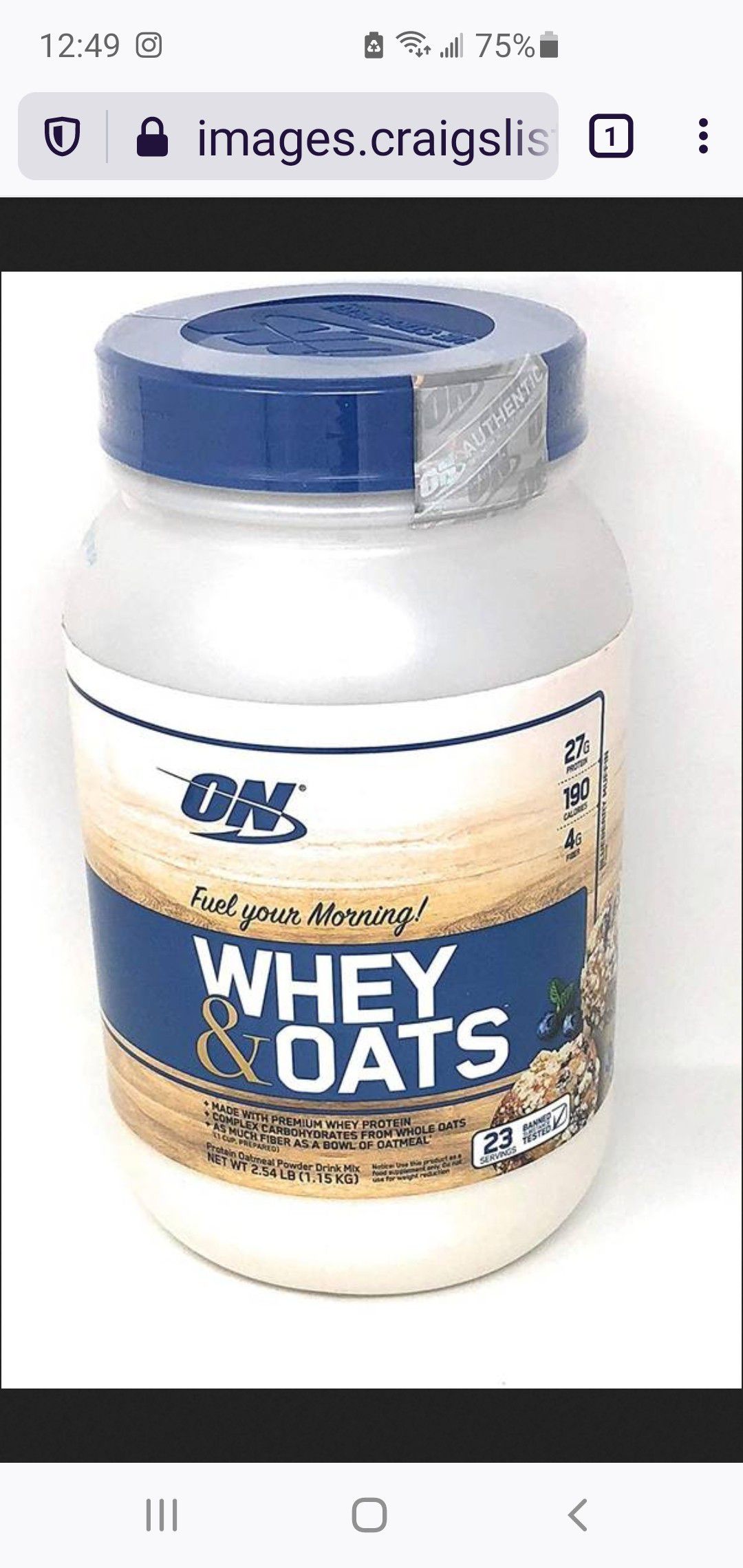 Protein Whey Oatmeal drink mix