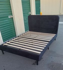 FULL VELVET FABRIC BED FRAME