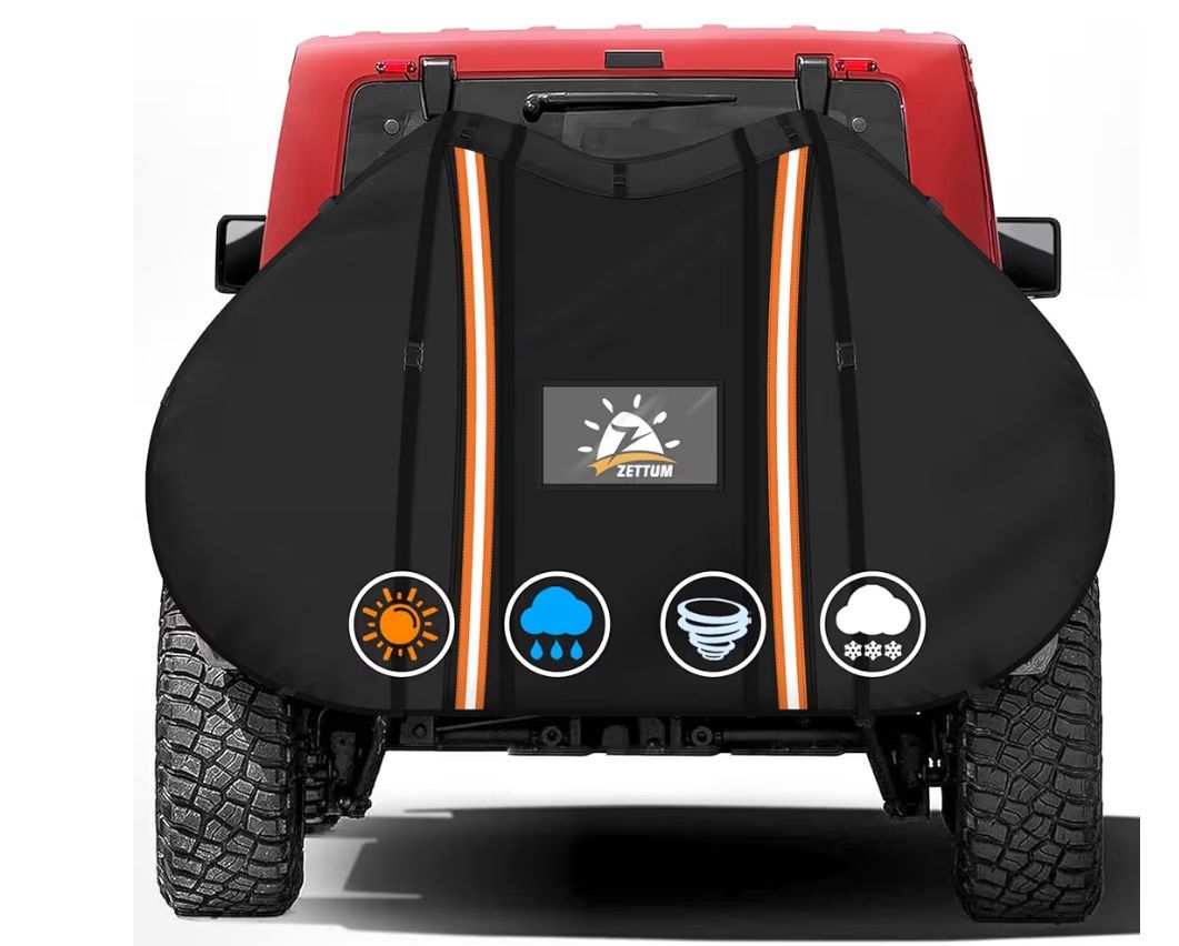 (5555-0) Zettum Bike Cover for Transport 2 Bike - 600D Travel Bike Covers for Bikes on Rear Bike Rack Heavy Duty & Waterproof, Outdoor Full Bicycle Ra