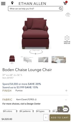 Ethan Allen Boden Chaise Lounge Chair. Offers accepted