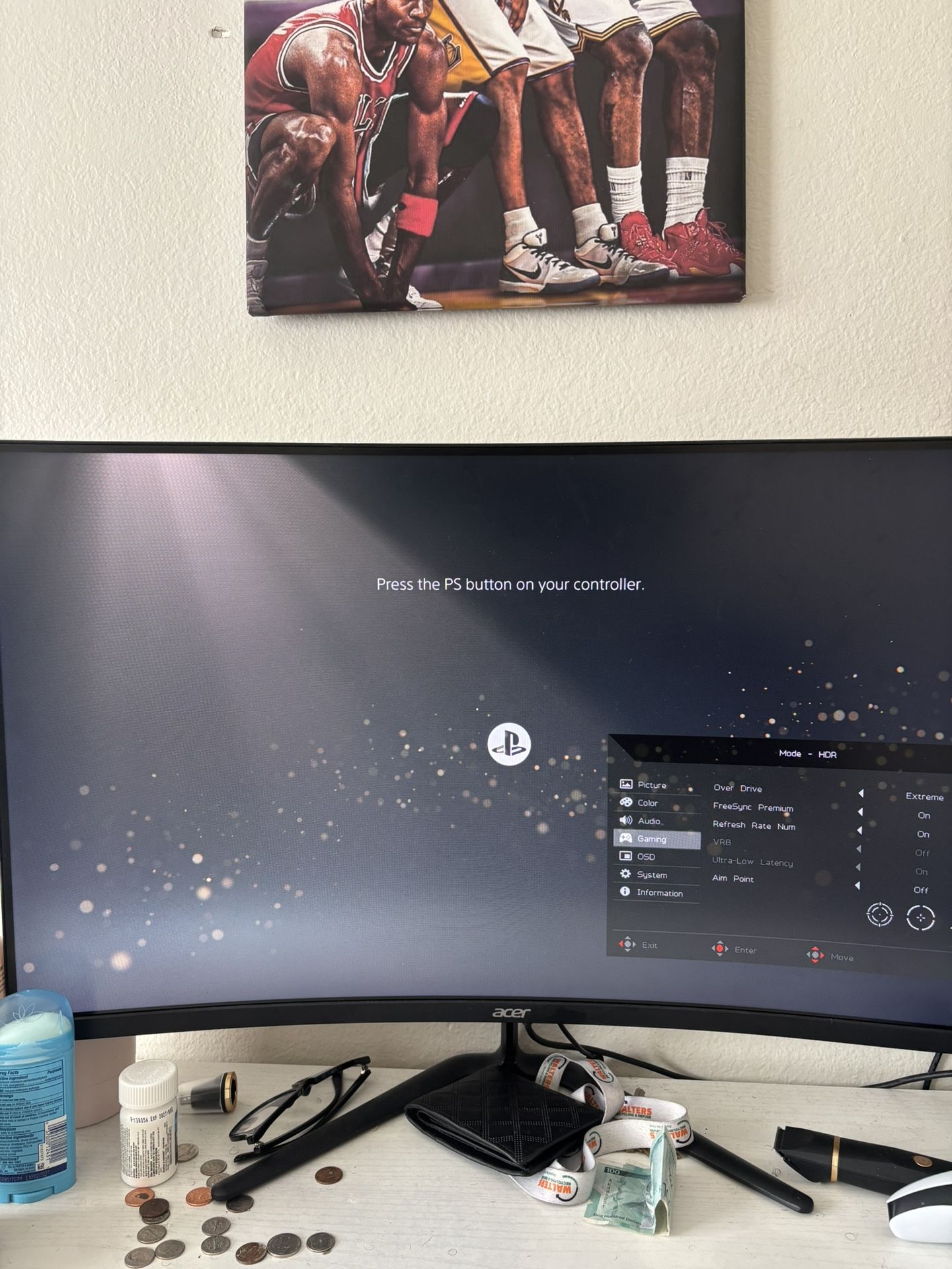 Acer Nitro 31.5" Curved Full HD (1920 x 1080) 180Hz Gaming Monitor, Black, ED320QR S3biipx
