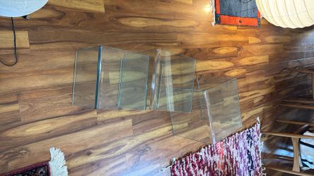 3 glass nesting tables