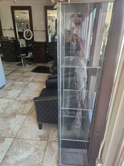 2 IKEA display  glass cabinet