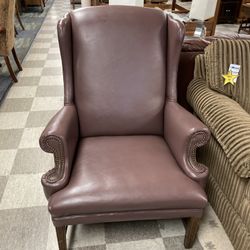 Vinyl Wingback Chair 