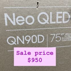 SAMSUNG 75-Inch Class Neo QLED 4K QN90D Series Neo Quantum HDR, Dolby Atmos, Object Tracking Sound, Motion Xcelerator Turbo+, Gaming Hub, Smart TV wit