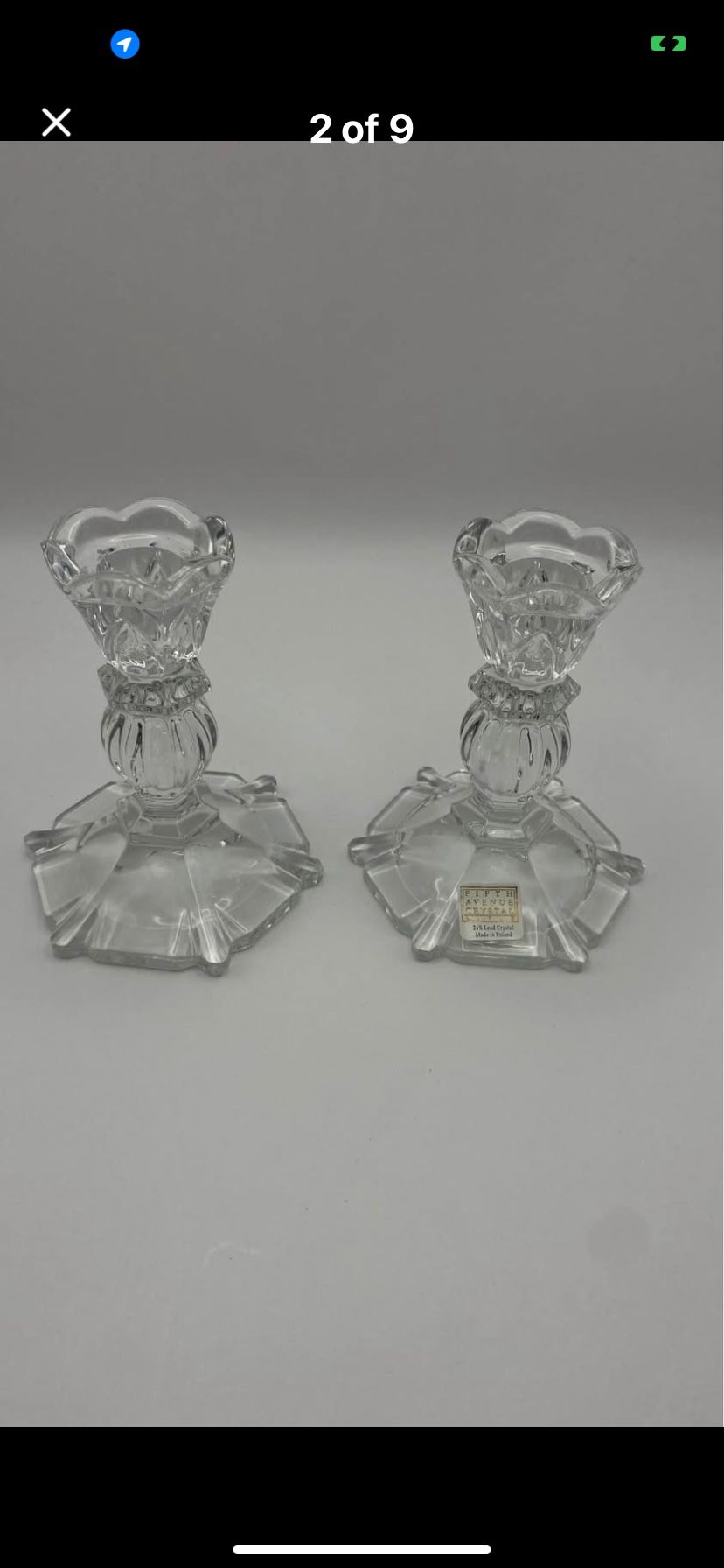 Fifth Avenue Crystal LTD 24% Lead Crystal Made in Poland Excellent Quality Very Elegant ~ VINTAGE