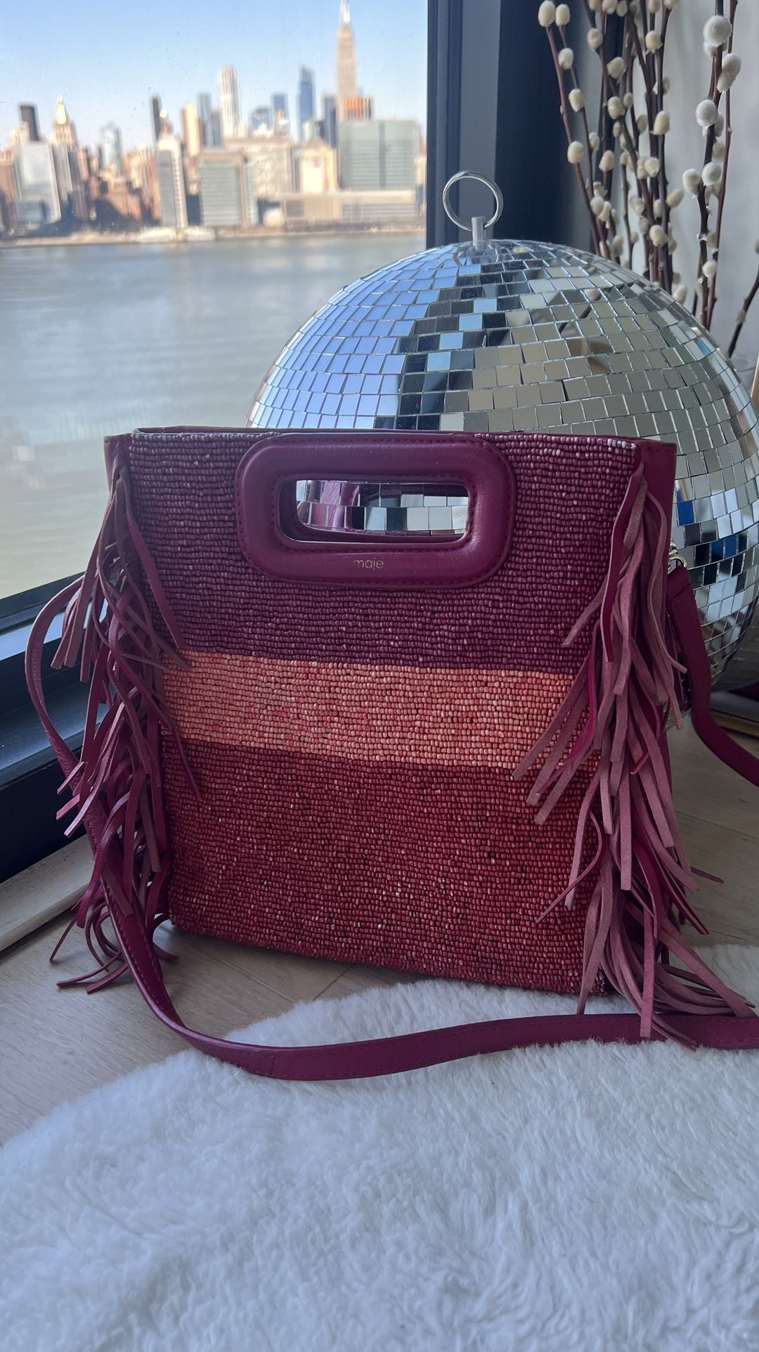 Pink leather Bag by Maje Paris for Sale in New York, NY - OfferUp