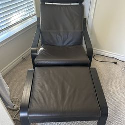 Ikea Poang armchair & ottoman