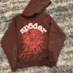 brown & pink spider hoodie 