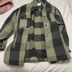 flannel cardigan