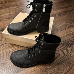 Michael Kors Monogram Combat Boots