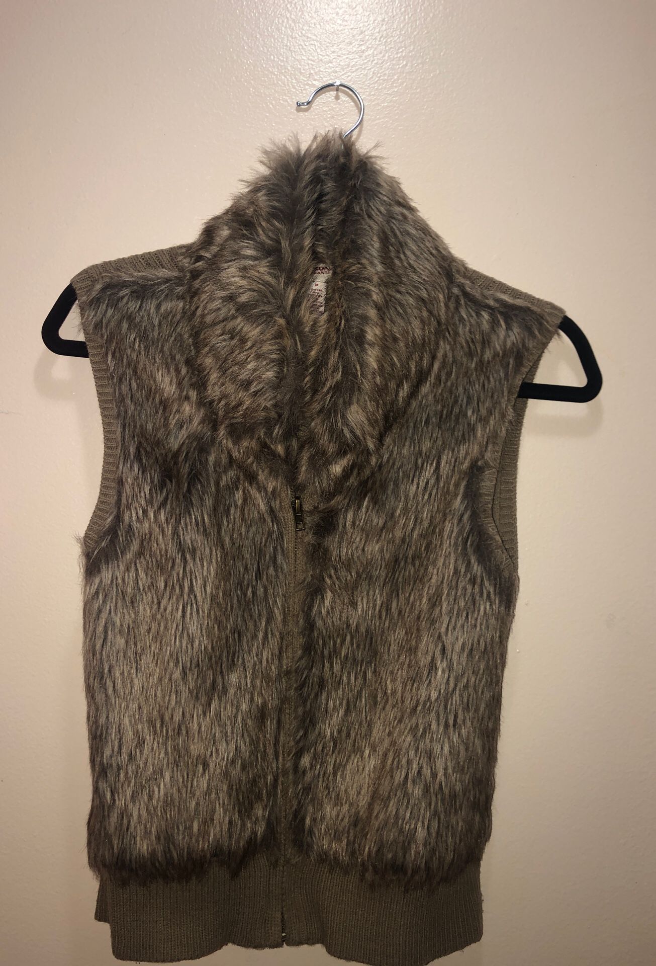 Fur vest coat jacket (medium)