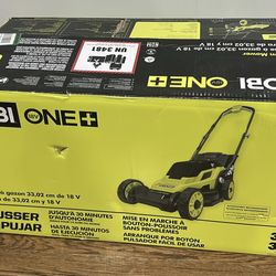 RYOBI ONE+ 18V 13 in. Cordless Battery Walk Behind Push Lawn Mower with 4.0 Ah Battery and Charger