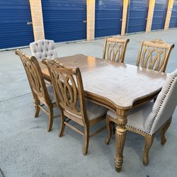Dining table set with 6 chairs