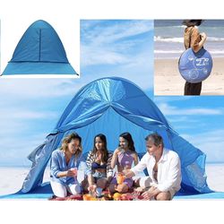  Beach Tent, XL size，UPF 50+ Beach Shade Instant Portable Tent Umbrella Baby Canopy Cabana with Carry Bag  78.7×64.9×51