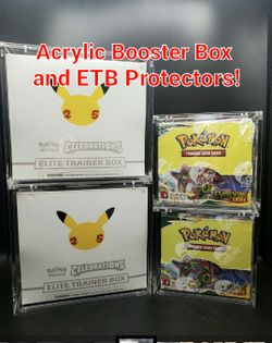 Acrylic Pokemon Booster Box And ETB Acrylic Protectors!