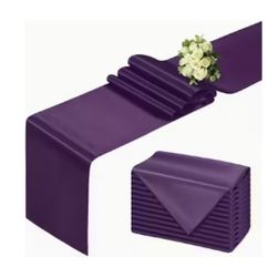 Purple Satain Table Runner 