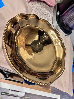 Gold Serving Dish / Decorative Plate