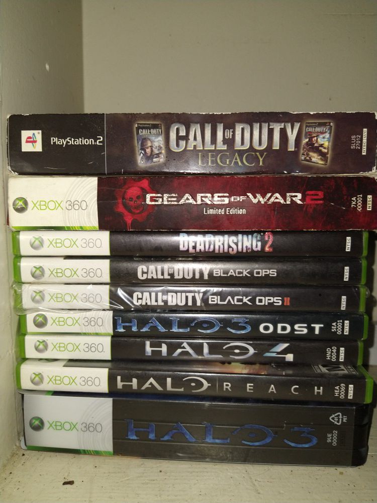 Games. (Xbox 360) & ( Ps2 Cod Legacy)