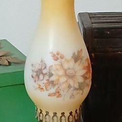 Vintage Milk Glass Hurricane Lamp (Gone With The Wind Lamp)