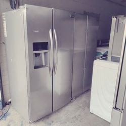 stainless fridges galore all sizes all shapes even brand new with warranty