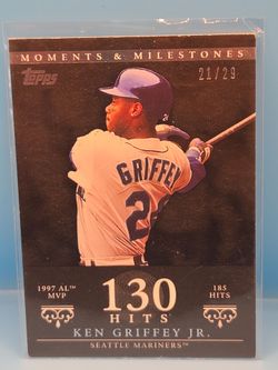 Ken Griffey Jr 2007 Moments and Milestones 1997 MVP Black 47-114 #/29 Mariners