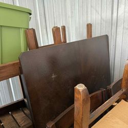 3 Leaf Dinning Room Table With 6 Chairs 