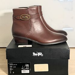 Coach Walnut Brown Dylan Women’s Boots (6)