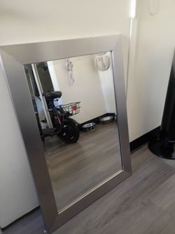 Large Wall Mirror Silver Frame
