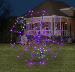 Halloween giant LED spider web for indoor and outdoor