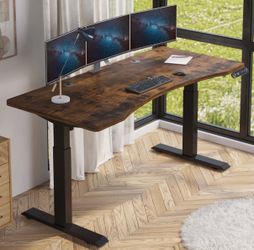 59” ELECTRIC HEIGHT ADJUSTABLE STANDING DESK – DUAL MOTOR – $70