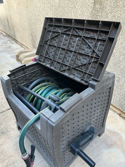 Garden Hose Reel Box with Hose