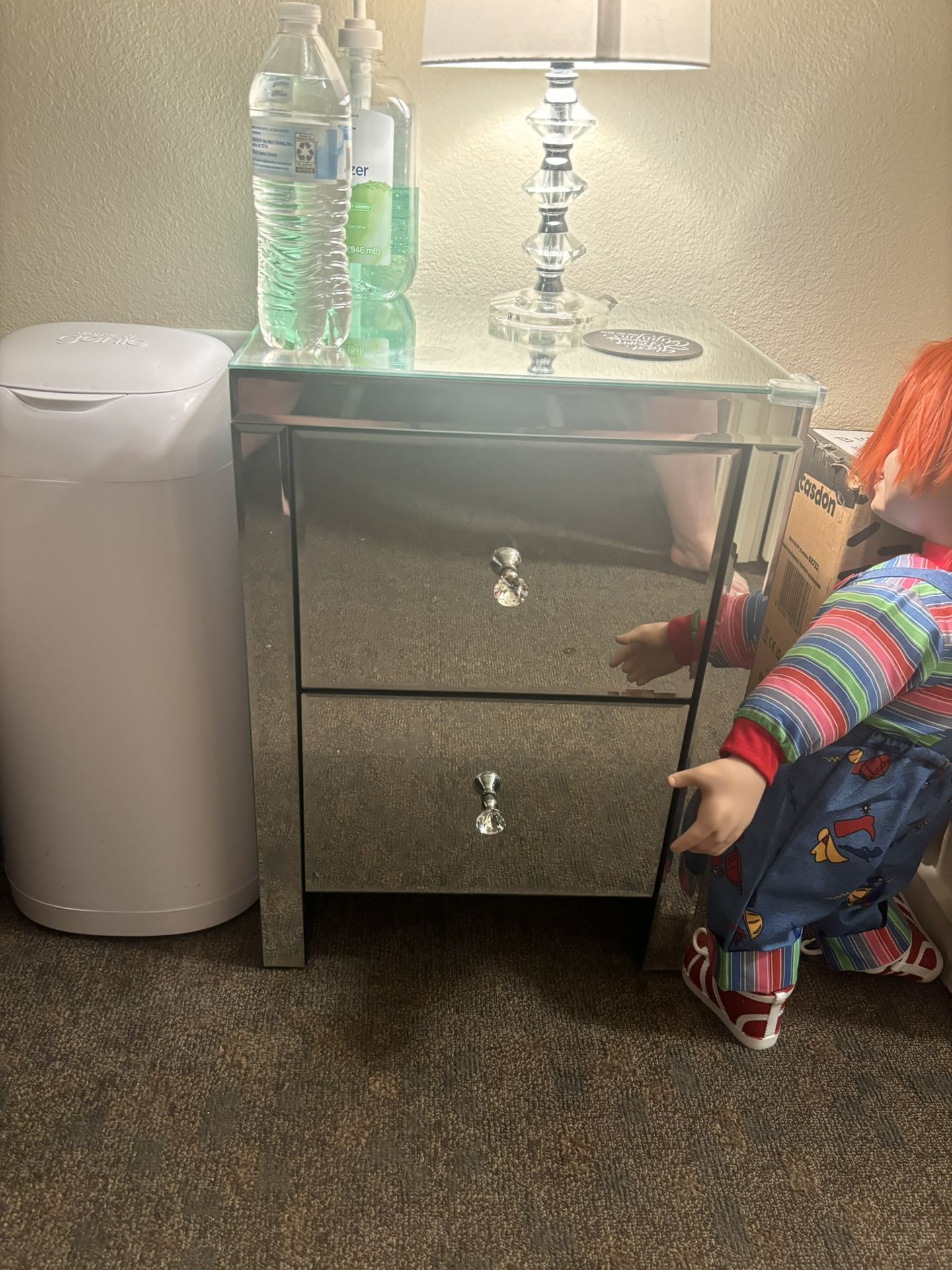 Mirrored Nightstand