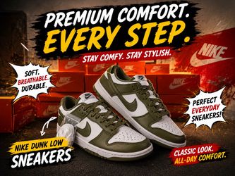 Nike Dunks Sneakers Green & White