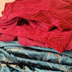 Curtains Green velvet