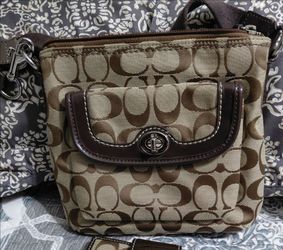 Coach Signature Jacquard Park swingpack crossbody $50  obo