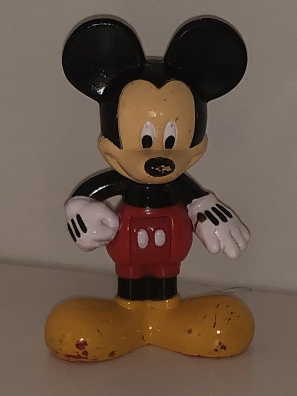 mickey mouse book with figurines