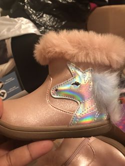 Girls Unicorn boots size 5c