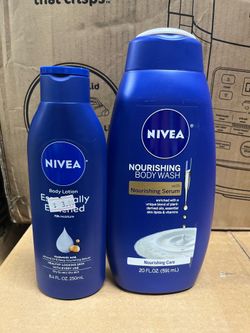 Nivea body wash and lotion $8